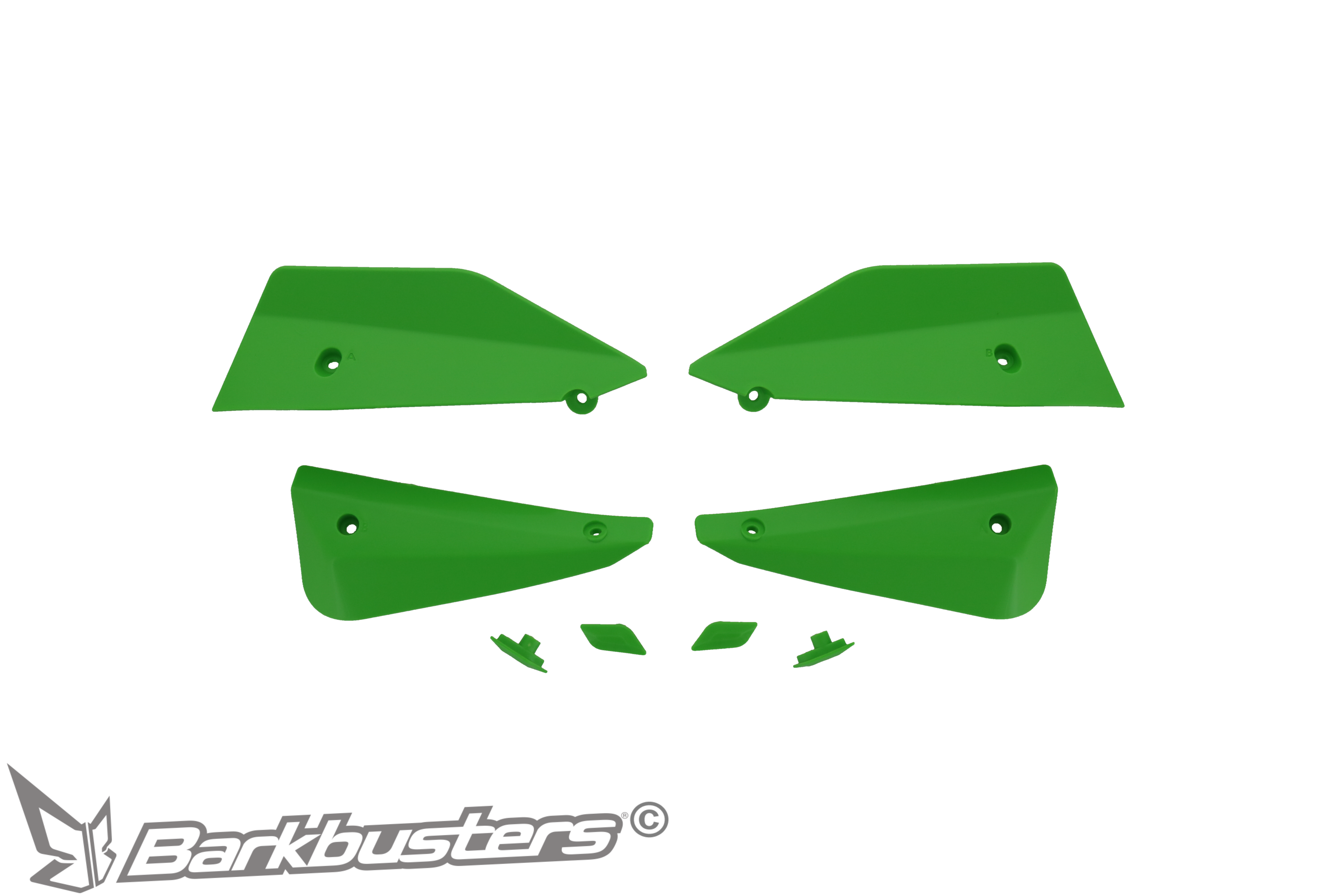 BARKBUSTERS Accessory - MTB Deflector & Plug Set (Code: B-084) - GREEN